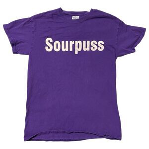 Sourpuss Graphic T-Shirt Small S Purple Funny Punk Streetwear Alternative Tee